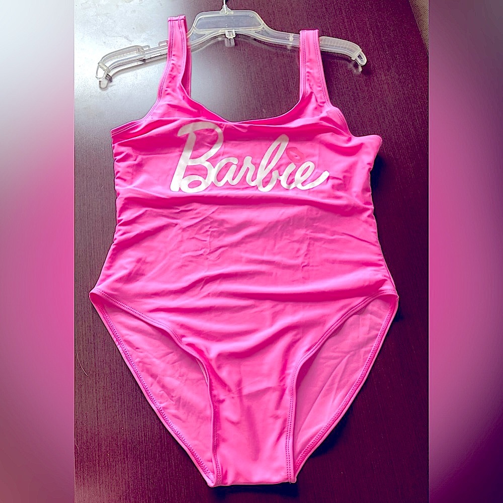 💕NWOT BARBIE Pink Swim Suit XL - Picture 5 of 10